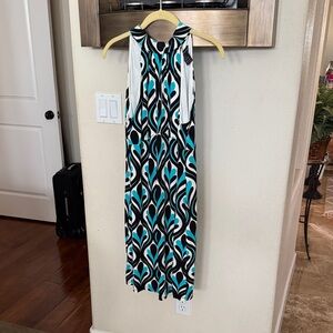 INC International Concepts Black and Blue Maxi Dress